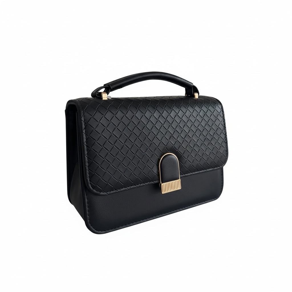 Minimal Black Bag Look