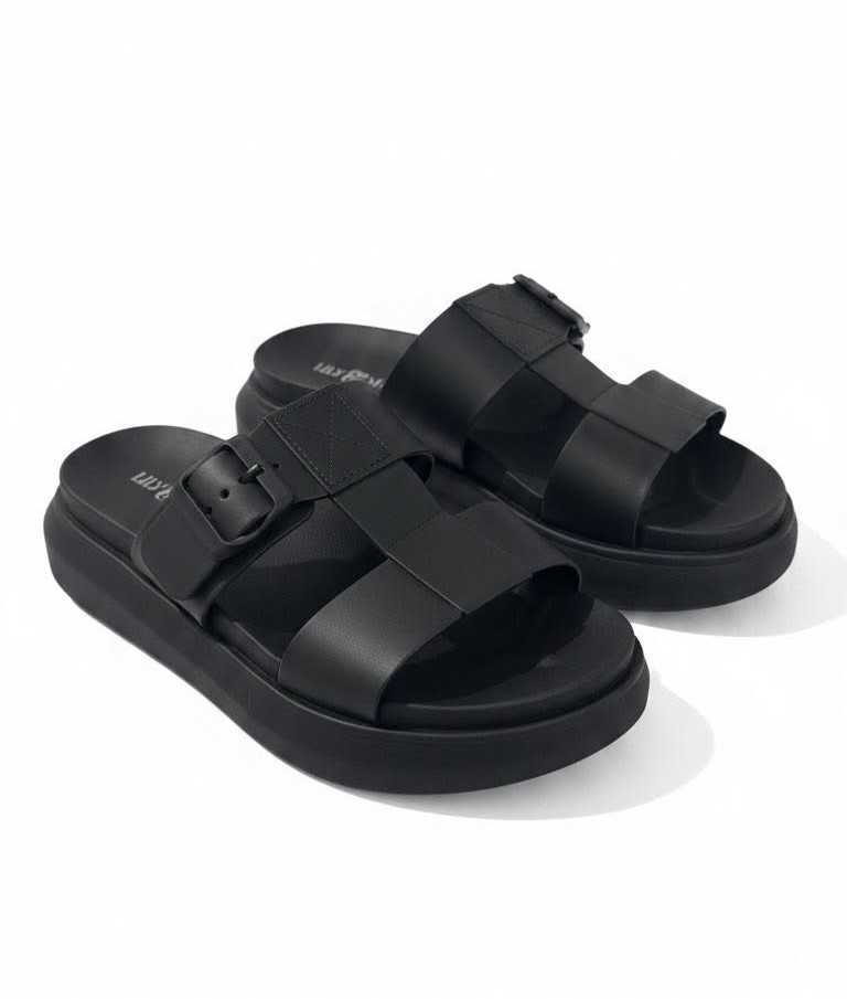 Black Comfort Sandals